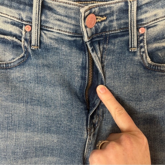 MOTHER x REVOLVE The Rascal Ankle Fray in Bonfire Lighting - Picture 7 of 14